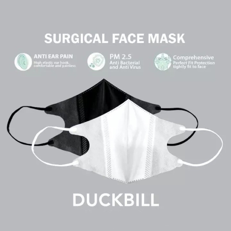 ORI DUCKBILL PREMIUM masker mulut face mask bukan merek merk SHUMU sensi 3ply earloop anti virus