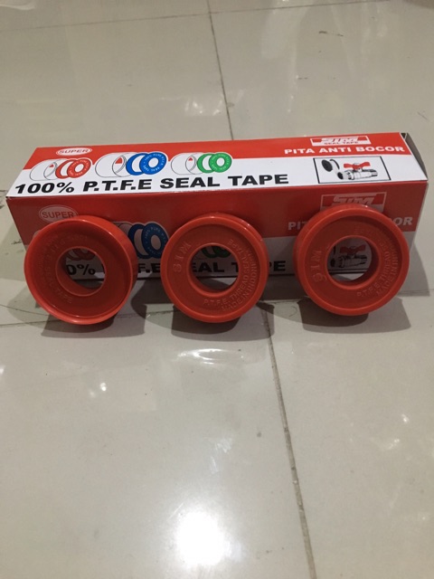 Seal tape SIM P.T.F.E / Isolasi pipa / 10 meter full