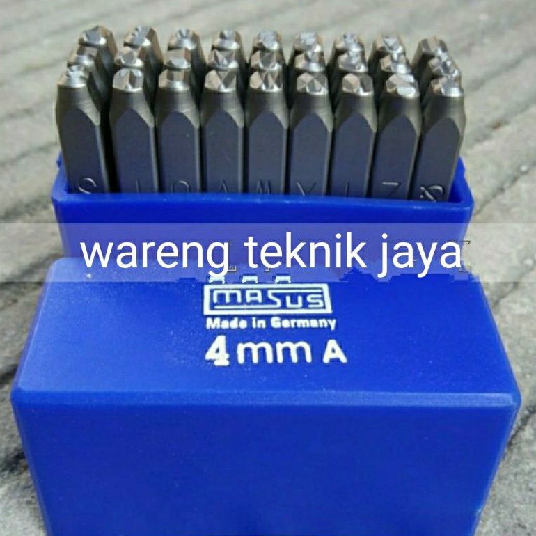 

(wtj)Hurup dan angka 4 mm Stamp Punch Letter A - Z MASUS Germany.