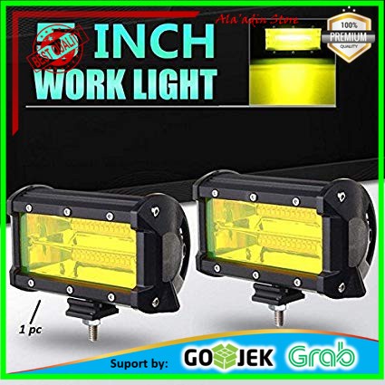 Promo WORK LIGHT CREE 72 WATT 24 Mata Lampu LED Sorot Offroad 72Watt Kuning kecil