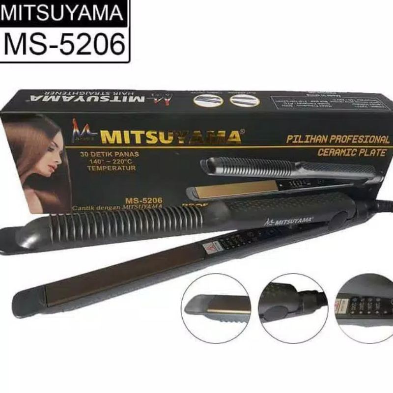 Catokan Rambut Mitsuyama 2in1 MS-5206 / Catokan Pelurus Rambut MS-5206 Suhu 140°-220°c