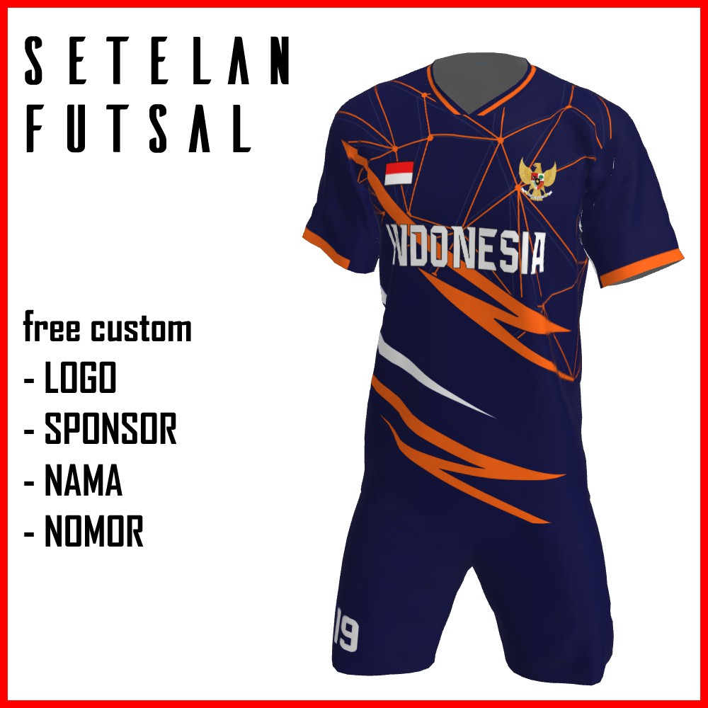 Bikin Jersey Futsal Custom Printing , Baju Kaos Jersey Setelan