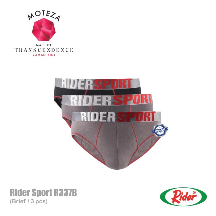 Celana Dalam Underwear Brief Pria - RIDER Sport R337B / 337 - isi 3 pc