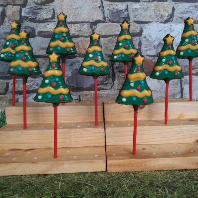 

Cokelat loli pohon natal