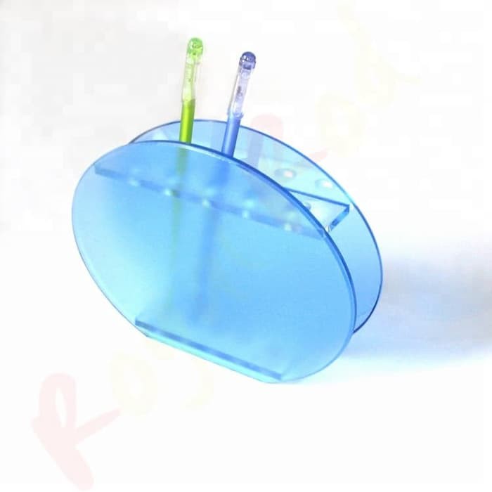Acrylic pen holder / Tempat pulpen oval acrylic