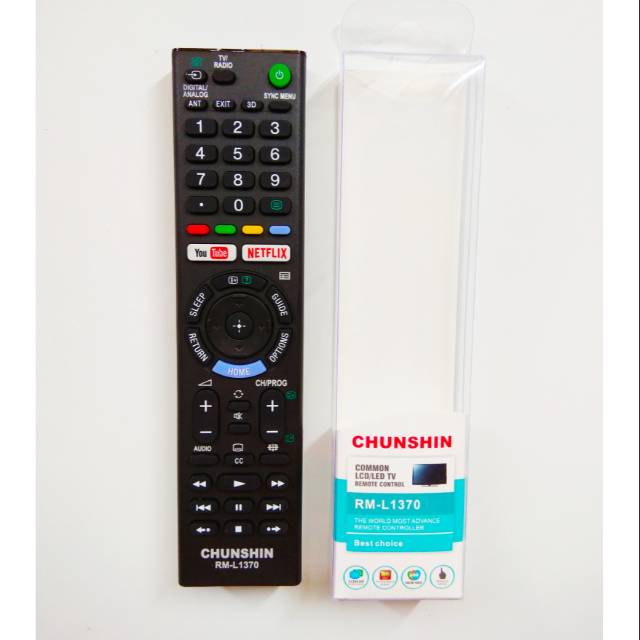 REMOT REMOTE SMART TV SONY BRAVIA LCD LED 3D 3DIMENSI YOUTUBE MULTI UNIVERSAL RMT-TX202P