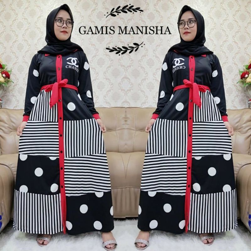Fashion Gamis Manisha  Maxy Salur Onde