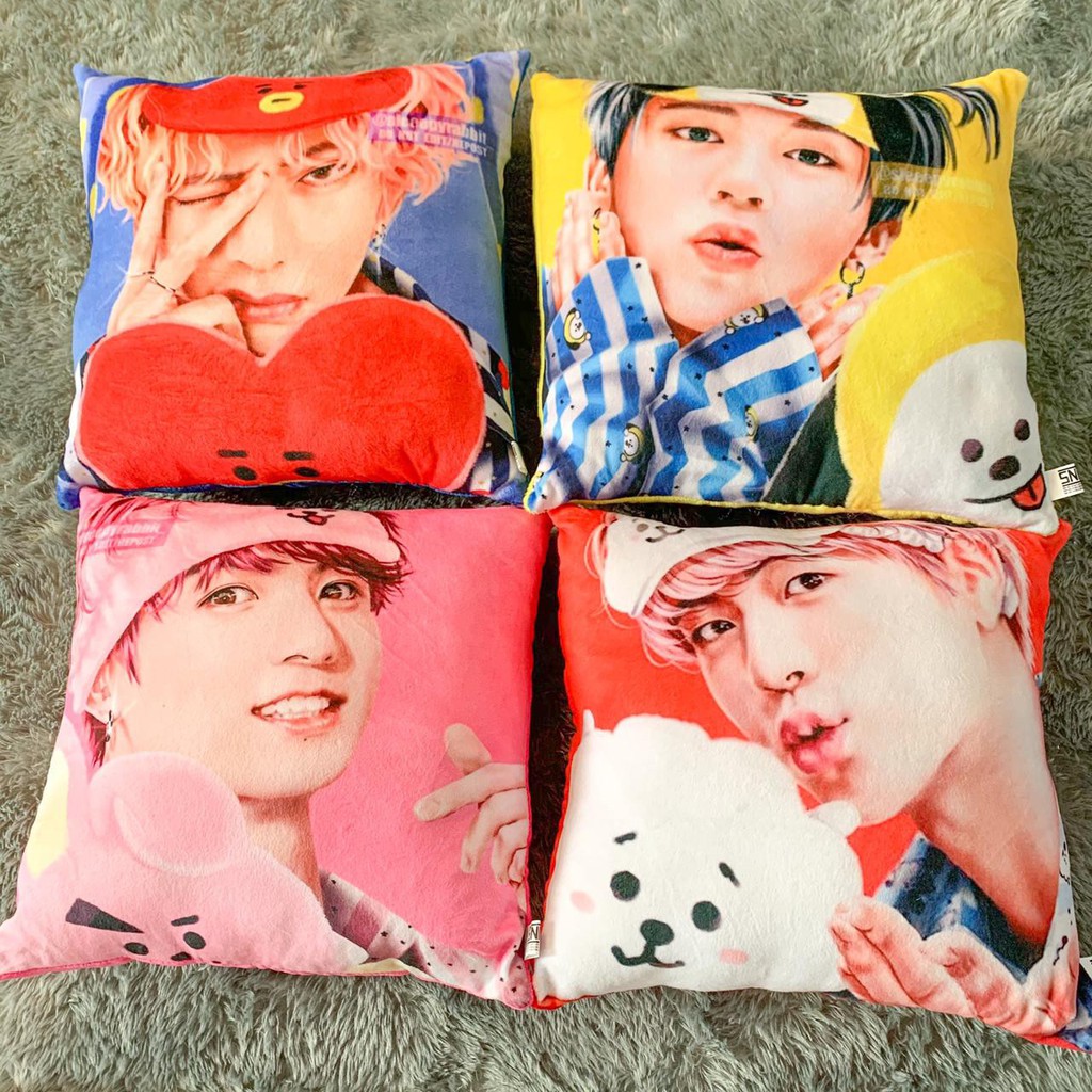 BANTAL GAMBAR BTS BAHAN EMPUK BANTAL KEPALA BANGTANBOY UNIK IMPORT TERMURAH READY GROSIR DAN COD