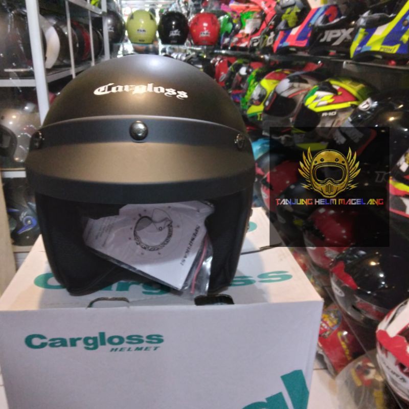 HELM CARGLOSS HITAM DOFF MAGELANG JAMINAN ORI 1000% TANJUNG HELM
