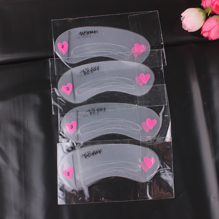 Mysterygirl - [Grosir] Cetakan Alis Eyebrow card 3pcs Alat Kecantikan Mata Alat Make Up Wanita Cetakan Alis Mata Murah