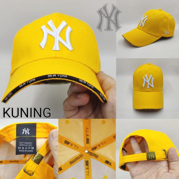 Topi Import Branded Gold Baseball Cewek Cowok - Kuning