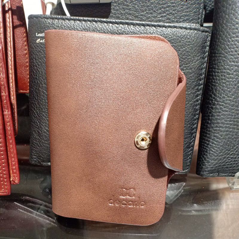 Dompet kartu decarlo ori warna coklat