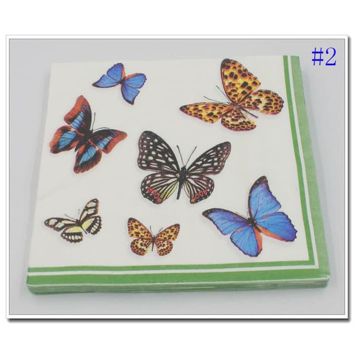 Decoupage Napkin - Tissue Decoupage 2Ply AN-Seven Butterflies