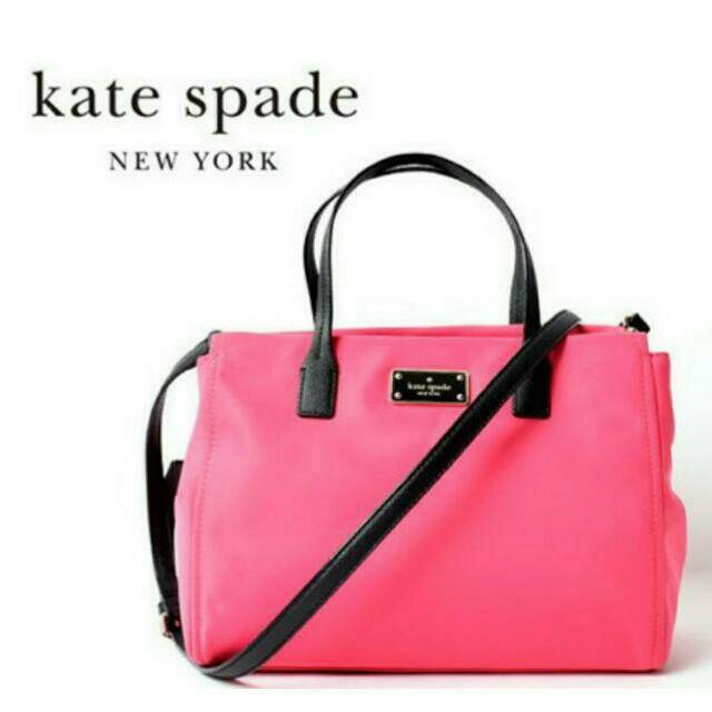 KATE SPADE Small Loden Blake Avenue  Nylon cabaret pink crossbody selempang slingbag tas ori asli