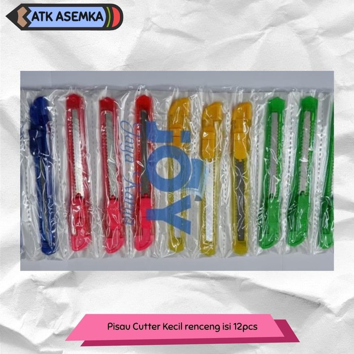 

Pisau Cutter Kecil renceng isi 12pcs Atk