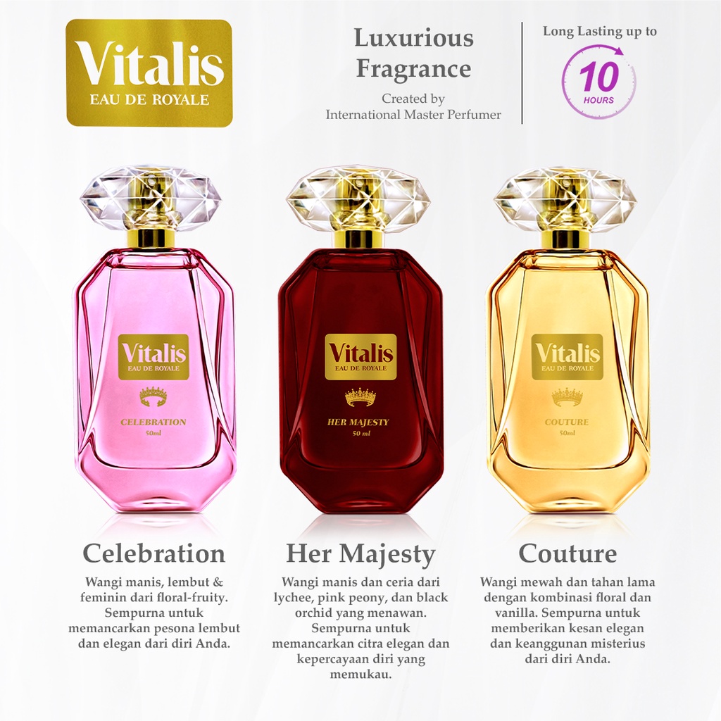 ★ BB ★ Vitalis Eau De Royale 50ml - Parfum Wanita Long Lasting Luxurious Fragrance