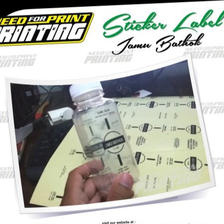 

Sticker Transparant Label Kemasan Botol Minuman / Produk Makanan