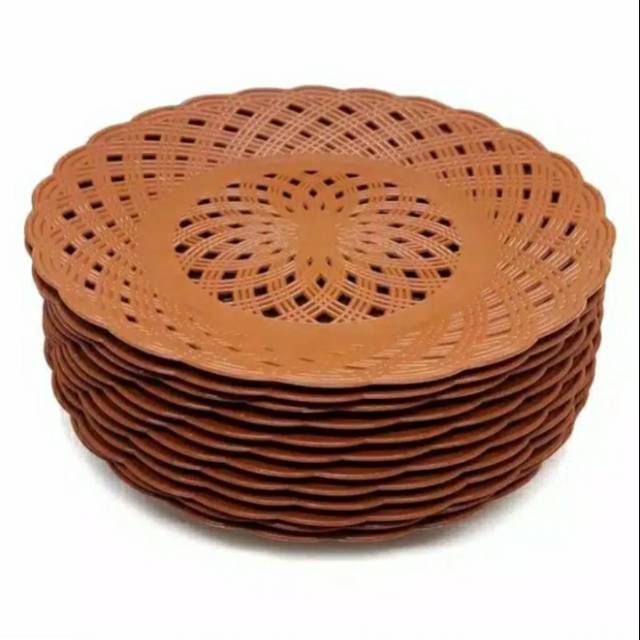 Piring Anyaman / piring rotan / piring Anyaman rotan / piring set