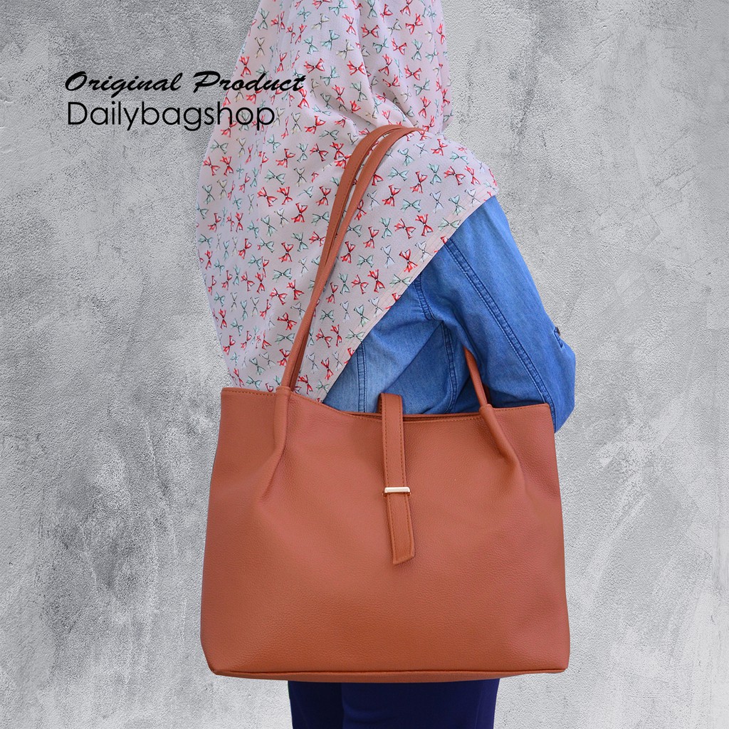 Tas Tote Wanita Remaja Daily Messy Tas Jumbo Kerja Kuliah Ukuran Besar Terbaru 2021 Kulit PU COD