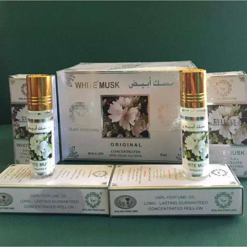 Parfum Arab White Musk Misik Putih 6ml Non Alkohol Ori by Ahlan Perfume Makkah