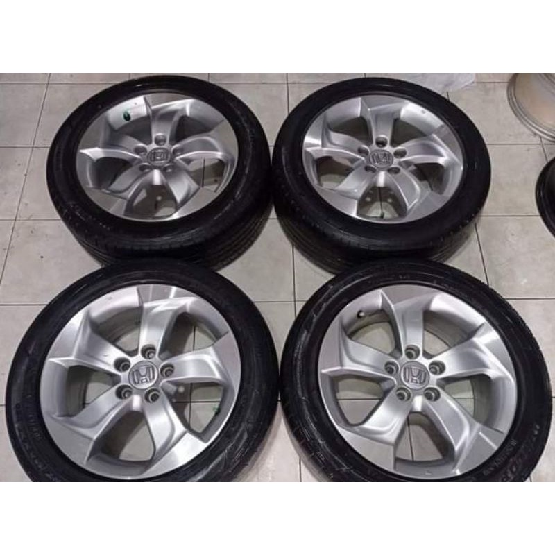 Velg Mobil Bekas Standar Crv R17 Baut Pcd 5x114,3 Plus Paketan Ban Copotan