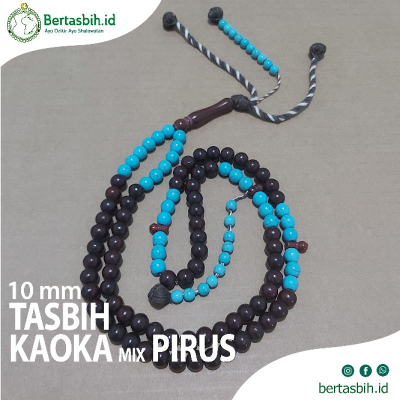 Tasbih Kaoka mix Pirus Asli Mesir 10mm