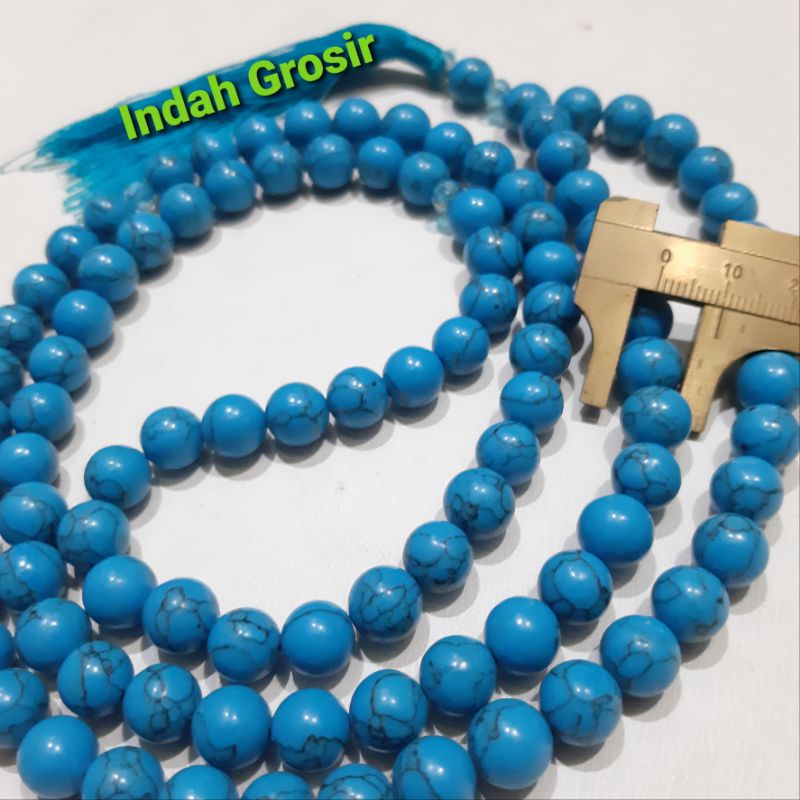 TASBIH BATU PIRUS BIRU 10MM 99BUTIR