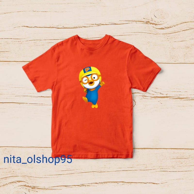 kaos anak karakter pororo, kaos anak lucu