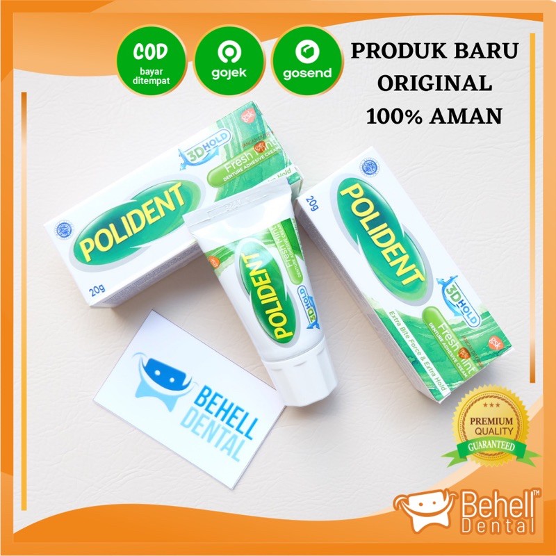 20gr POLIDENT KRIM PEREKAT GIGI TIRUAN - Lem Gigi Palsu Polident Adhesive Fresh 20 gr 20gram 20 gram