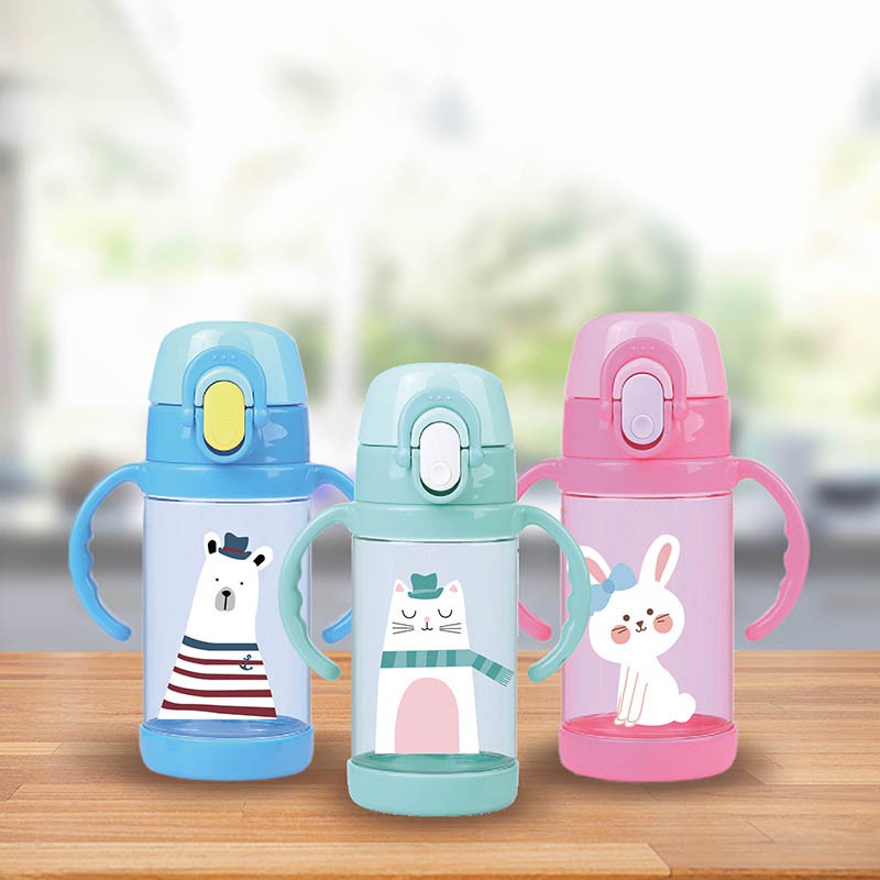 Baby Safe TRI01 Tritan Straw Cup 350 ml Botol Minum Bayi ada Sedotan Straw