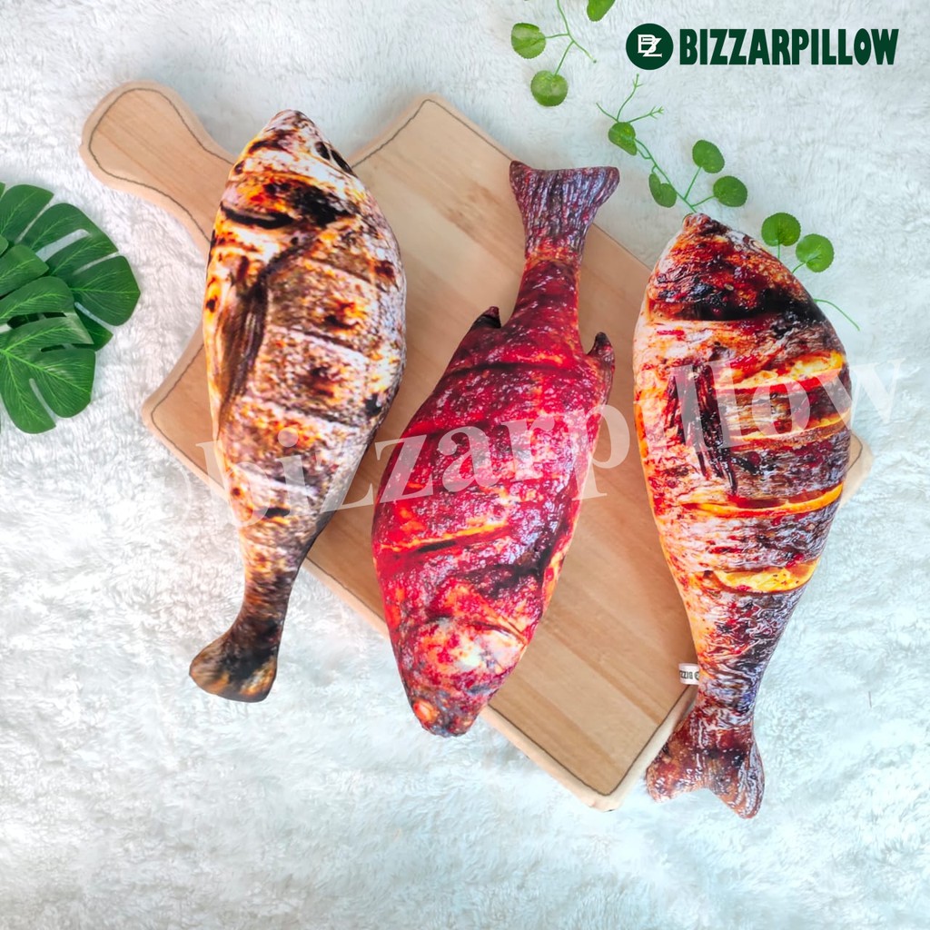 Bizzarpillow Bantal Ikan Bakar Size M  BZ074