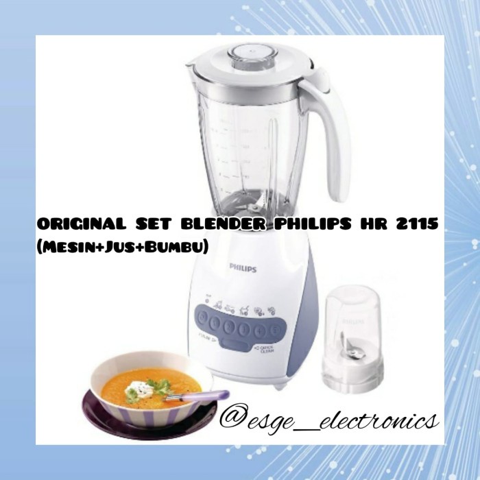 PROMO ORIGINAL SET BLENDER PHILIPS HR 2115 BLENDER PHILIPS PLASTIK SET BLENDER PHILIPS PLASTIK