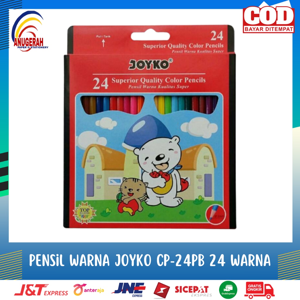

PENSIL WARNA JOYKO CP-24PB 24 WARNA (PCS)
