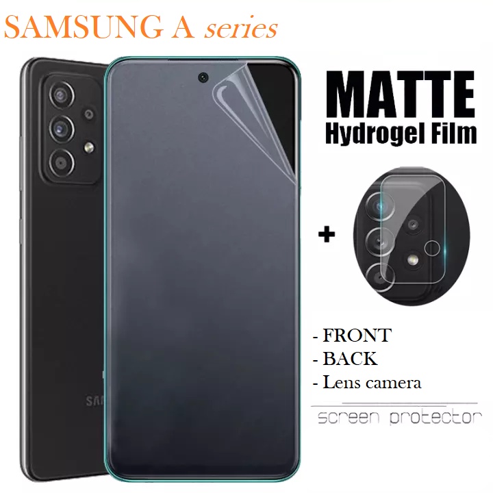 PWY MATTE HYDROGEL anti gores SAMSUNG A04e / SAMSUNG A04 / SAMSUNG A04s / SAMSUNG A22 (4G dan 5G) DEPAN BELAKANG KAMERA