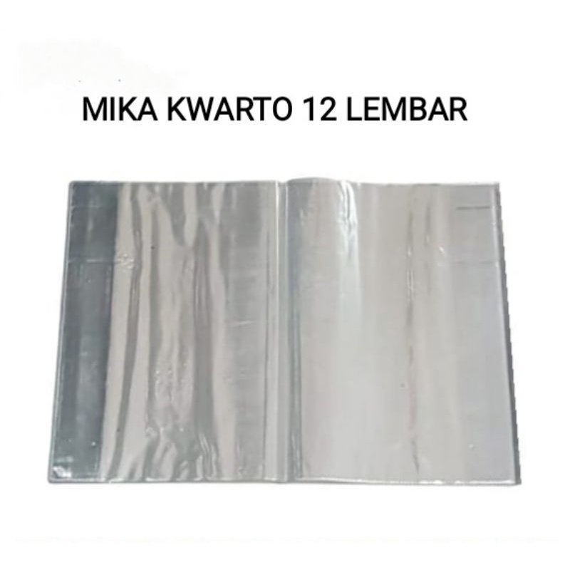 Sampul buku plastik mika kwarto 12pcs