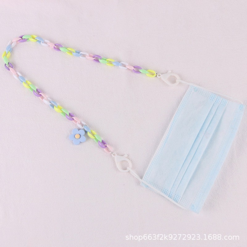 Tali Masker Rantai Akrilik Iffie Flower Lanyard Masker