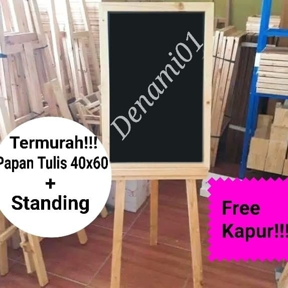 

PAPAN TULIS KAPUR + STANDING TRIPOT PAPAN MENU CAFE PAPAN BOARD promo
