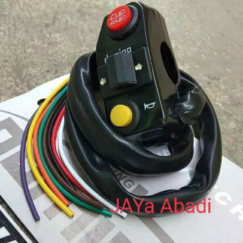 SAKLAR HOLDER KIRI TOMBOL SEIN KLAKSON DIM VARIASI UNIVERSAL TRAIL MODIF MOTOR PANOM DOMINO