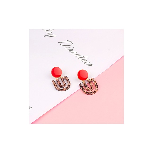 LRC Anting Tusuk Vintage Round Shape Decorated Earrings