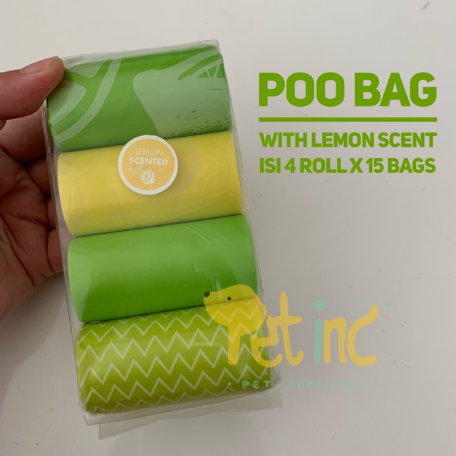 Pet Poo bag with scent lavender , lemon