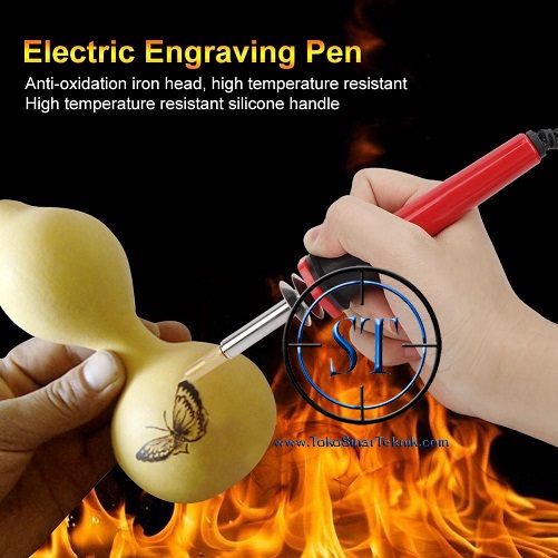 Solder Electric Lukis Slap-Up Soldering Iron Pyrography 30W Wood Carving Set Wood Ukir