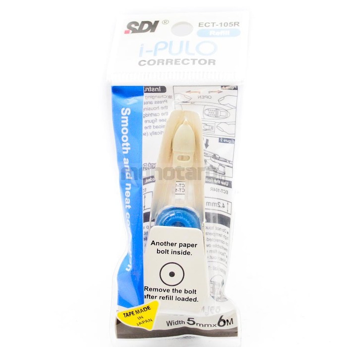 

SDI Refill correction tape 6m x 5mm / SDI refill tip ex i-pulo ct 105