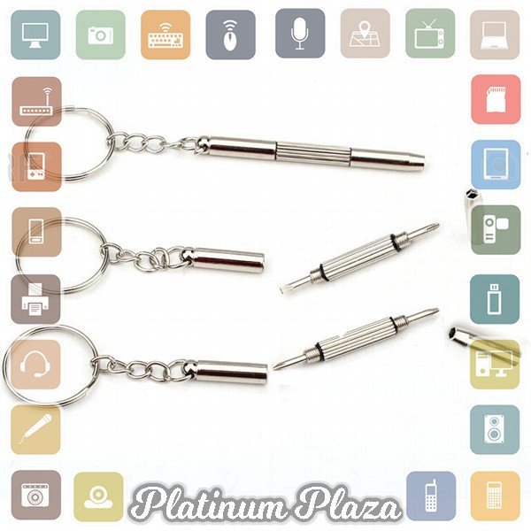 VENSTPOW Gantungan Kunci Obeng Plus Minus - V001 - Silver`CIJI9Q-