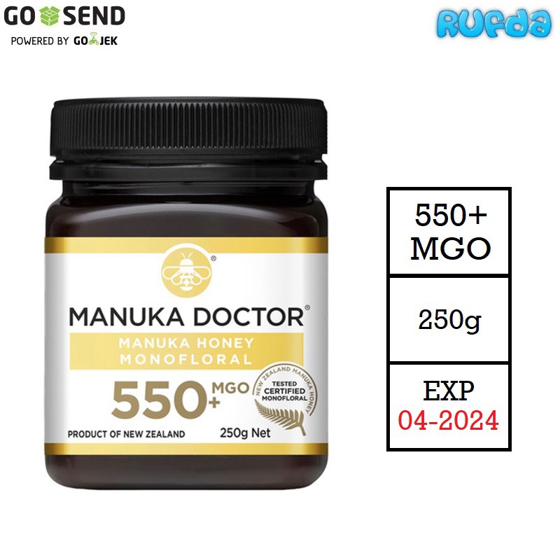 Manuka Doctor 550+ MGO Madu Monofloral 250gr New Zealand