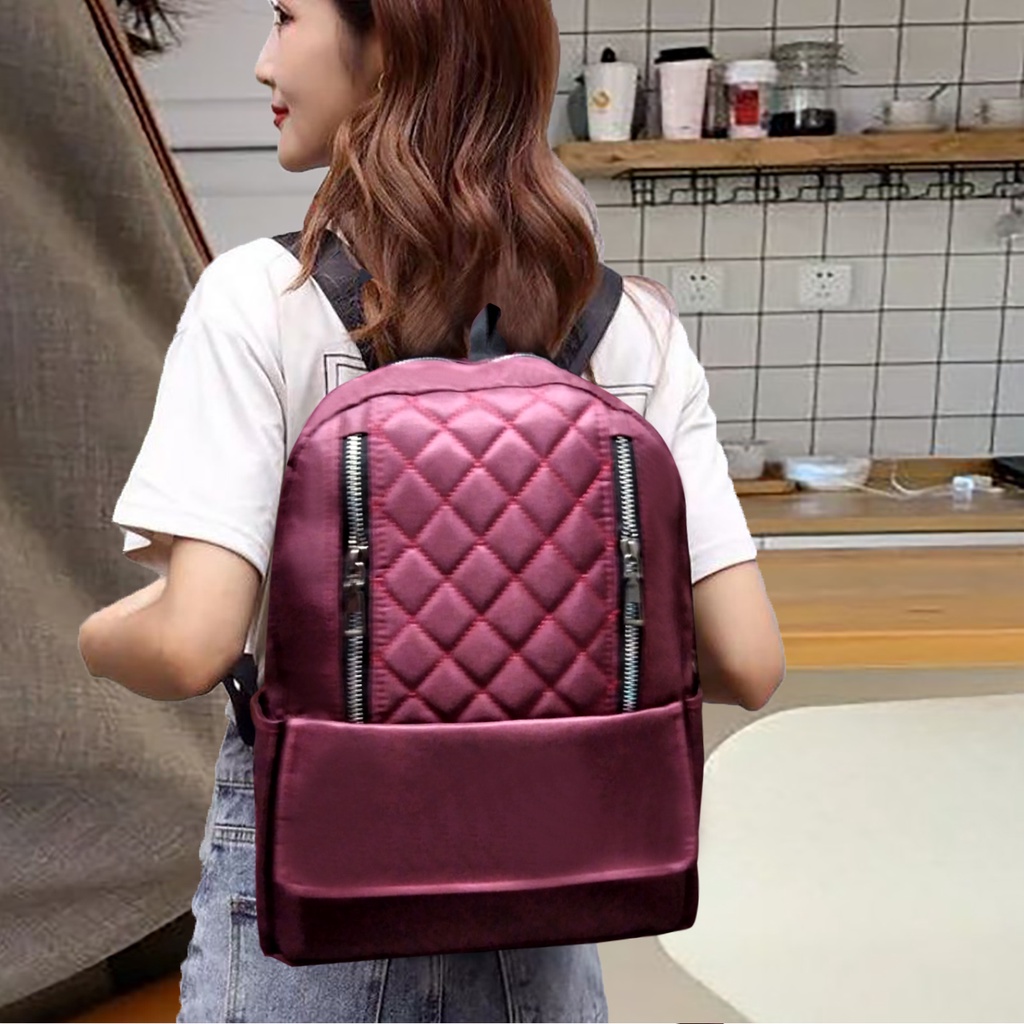 Tas Ransel Wanita Korean Style Tas Import Batam Murah Backpack Terbaru Kuliah Sekolah Tas Kerja Cewek Kekinian