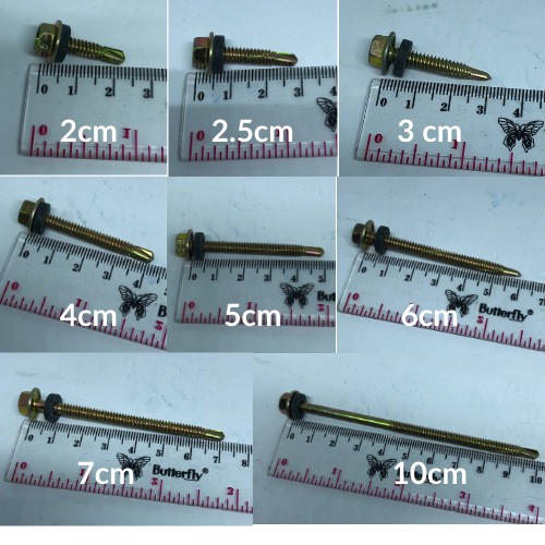 (PER DUS) Baut Roofing / Skrup Sekrup Ruping / Rufing 2, 3, 4, 5, 6, 7,10 cm "CAMEL"