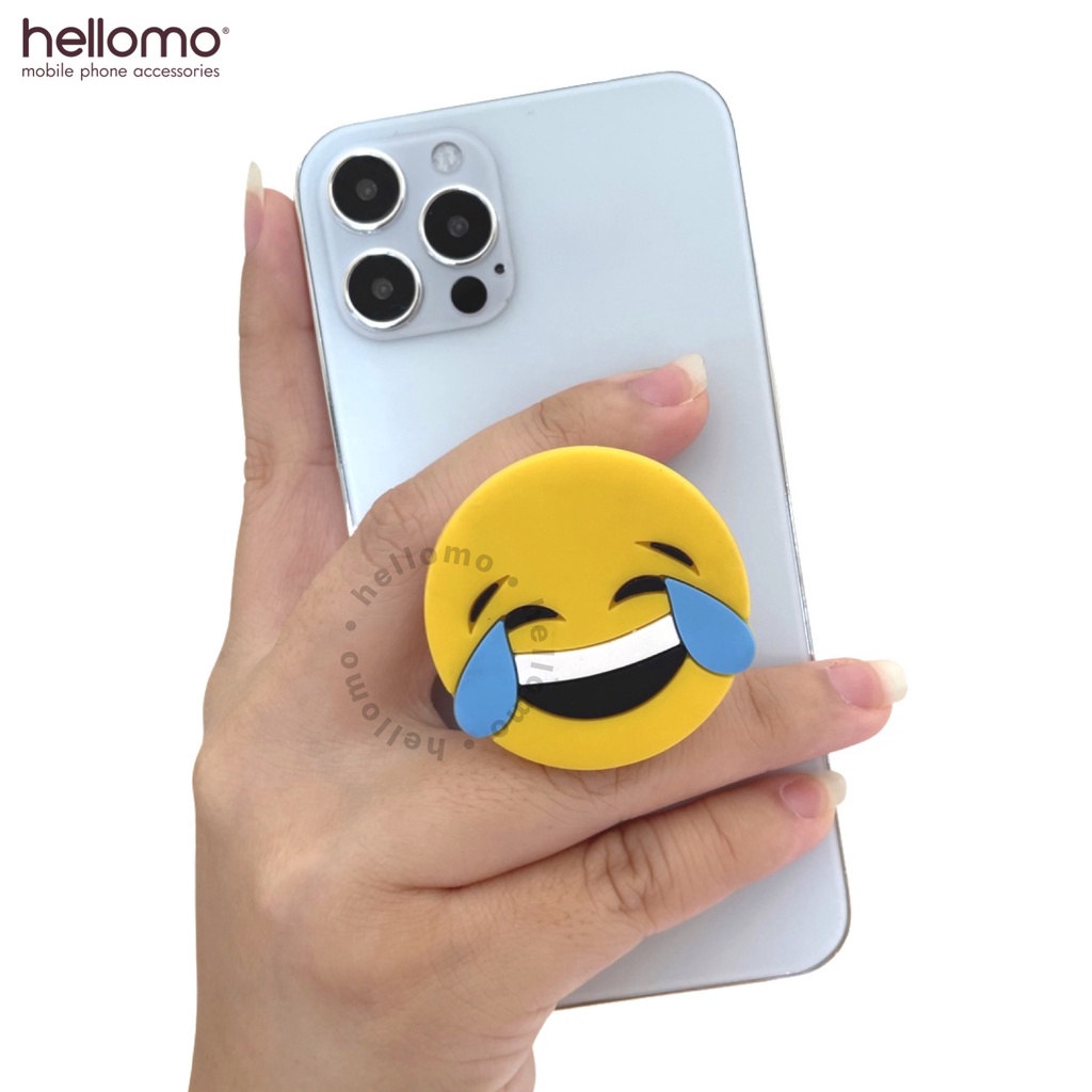 Griptok Ring 3D Smile Phone Grip Holder Universal Grip Tok Hp Emoticon