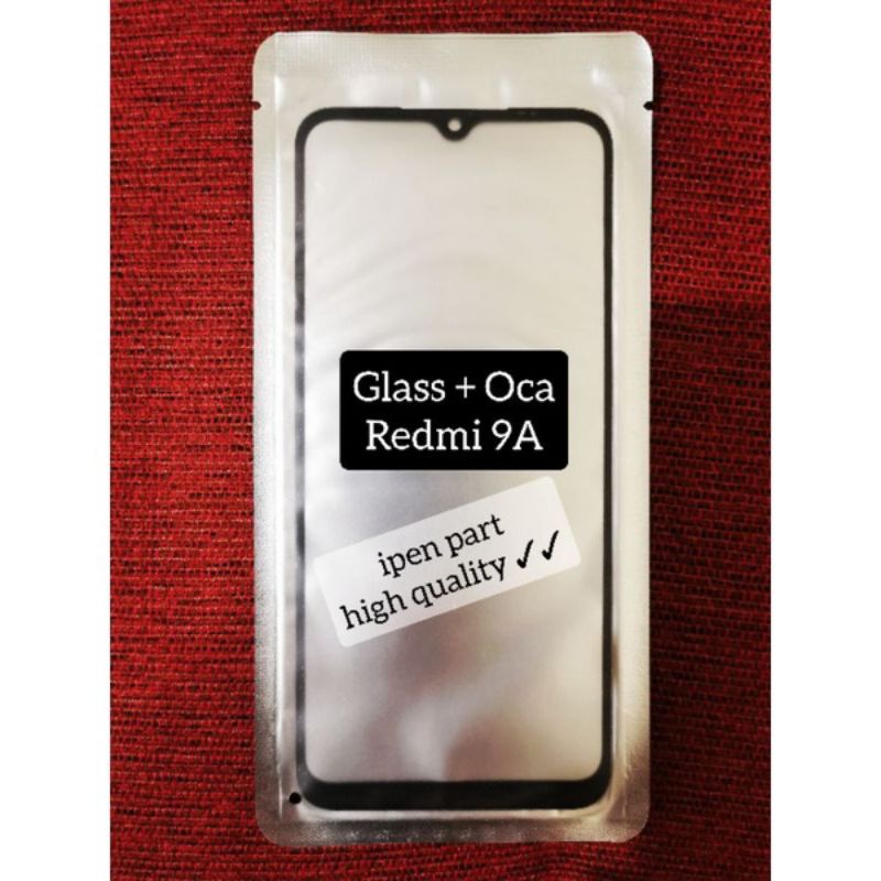 KACA LCD+LEM OCA XIAOMI REDMI 9A / 9C KACA DEPAN GLASS TOUCHSCREEN