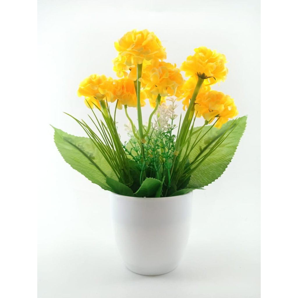COD BUNGA PLASTIK BUNGA PAJANGAN IMITASI BUNGA ARTIFISIAL BUNGA DANDELION TANAMAN HIAS BR2210-KUNING