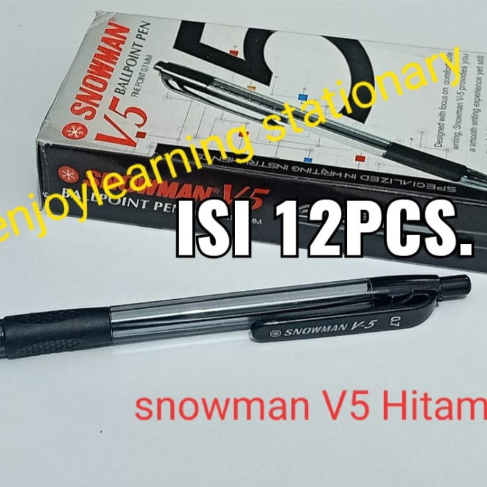 

Murah Lusinan Pulpen Snowman V5 Hitam 0,7 Mm Murah Bagus Hemat